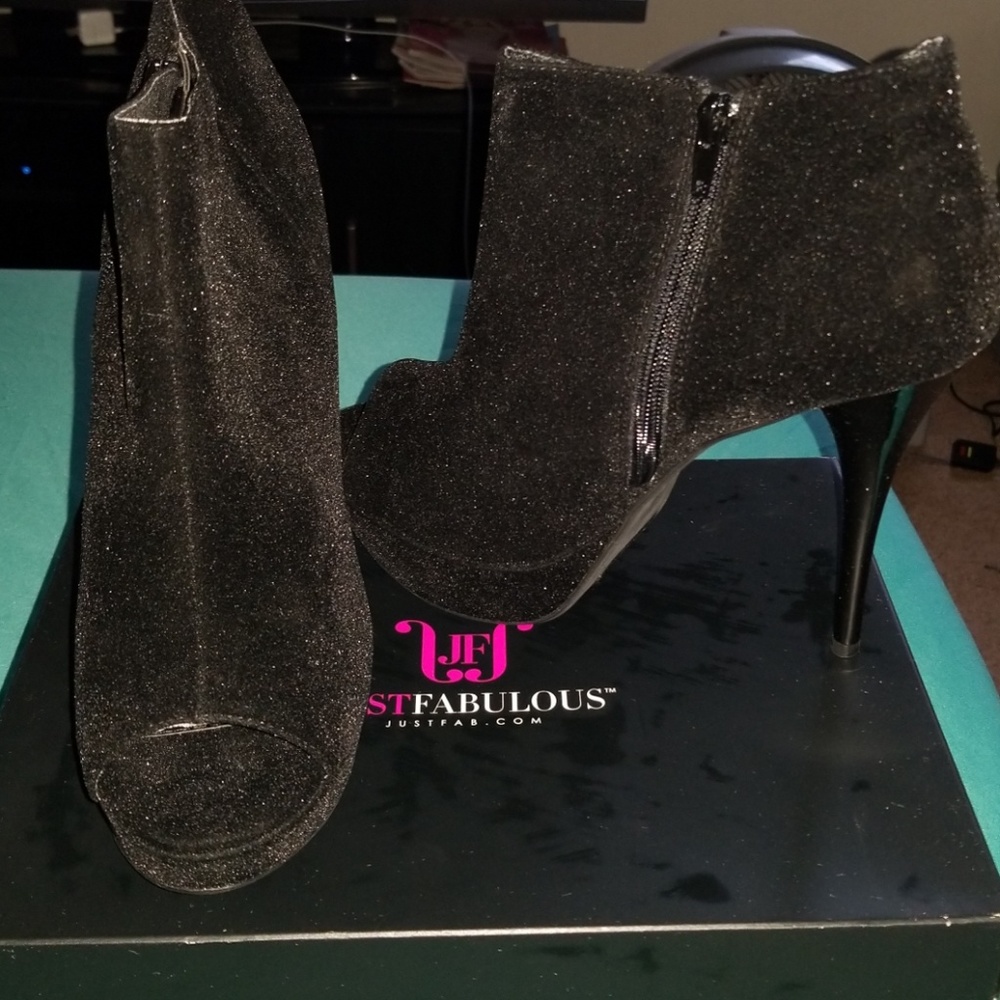 Suede platform heels